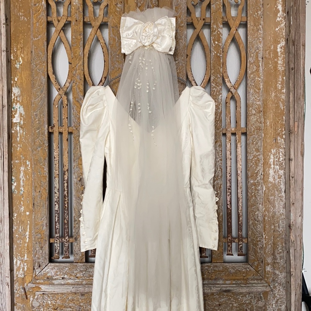 LAURA ASHLEY VINTAGE WEDDING DRESS VEIL 8